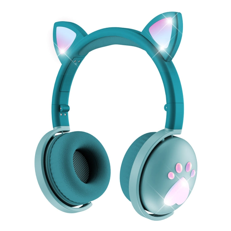 BK9 HiFi 7.1 Surrond Sound Cat Claw Luminous Cat Ear Bluetooth Gaming Headset with Mic