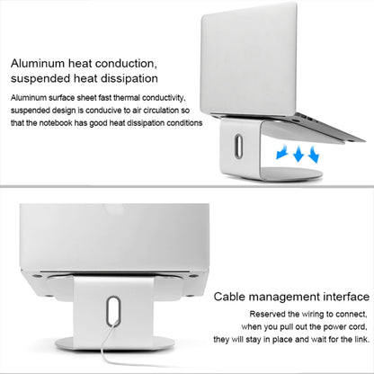 AP-2S Aluminum Alloy Laptop Stand 360 Degrees Rotating Radiator, AP-2S