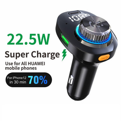 C18 Car Audio Receiver 3.1A Quick Charge USB Device BT 5.0 Color LED Backlight FM Transmitter, C18