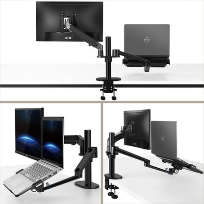 OL-3S Aluminum Height Adjustable Desktop Computer Stand for 17-32 inch and 12-17 inch Monitor, OL-3S