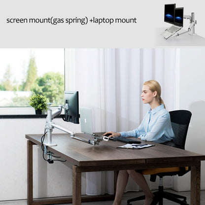 OL-3S Aluminum Height Adjustable Desktop Computer Stand for 17-32 inch and 12-17 inch Monitor, OL-3S