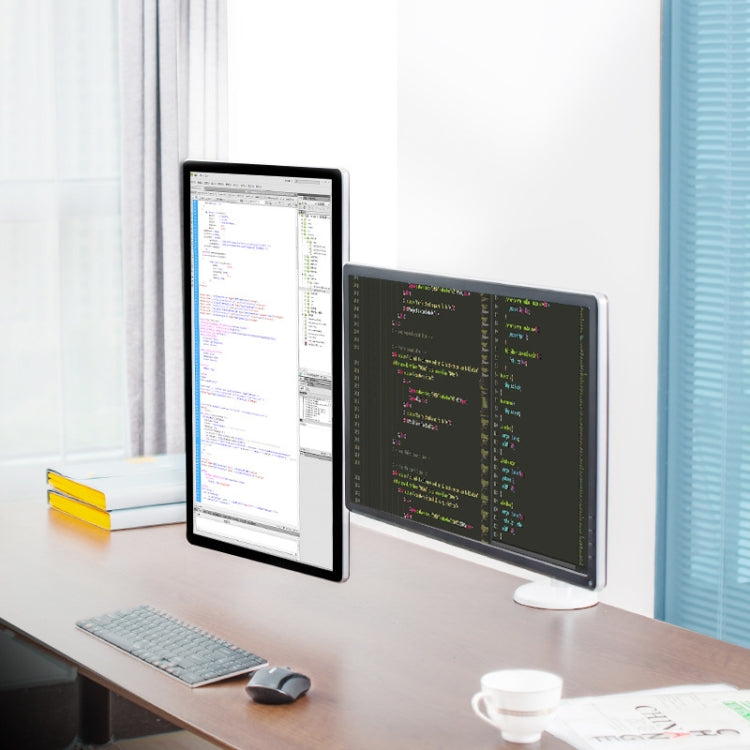 OA-4S Aluminum Double Arm Desktop Display Table Monitor Mount Stand, OA-4S