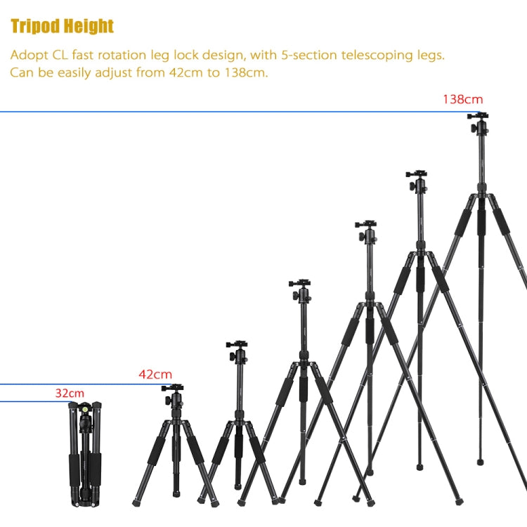 VCT-190 Aluminum Tripod Mount Monopod with Ball Head, VCT-190