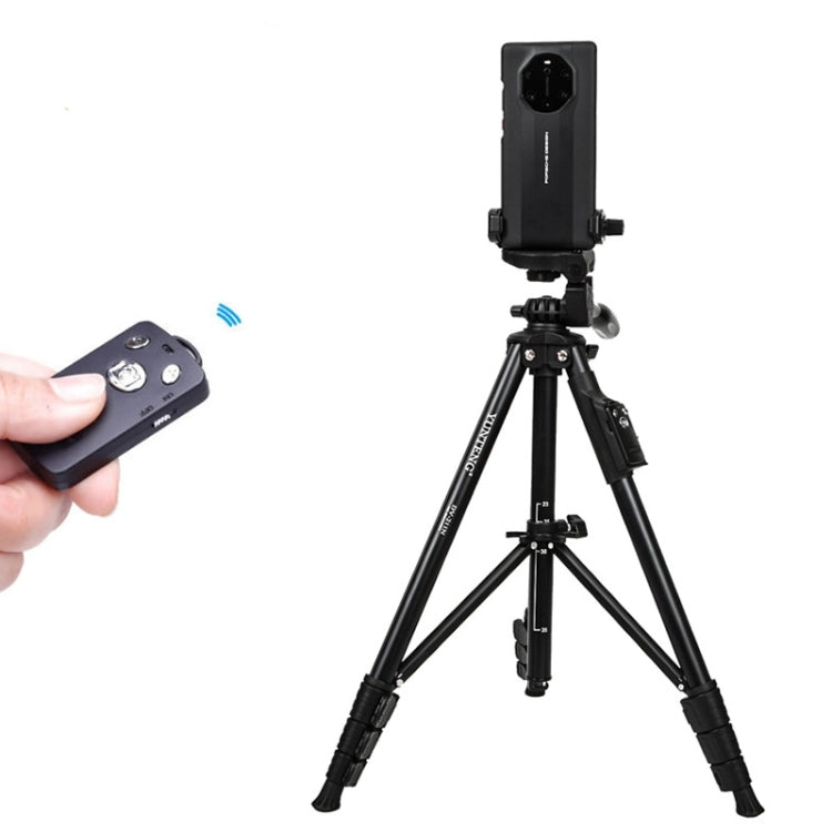 211N Aluminum Tripod Mount with Bluetooth Remote Control & 3-Way Head & Phone Clamp, VCT-211N