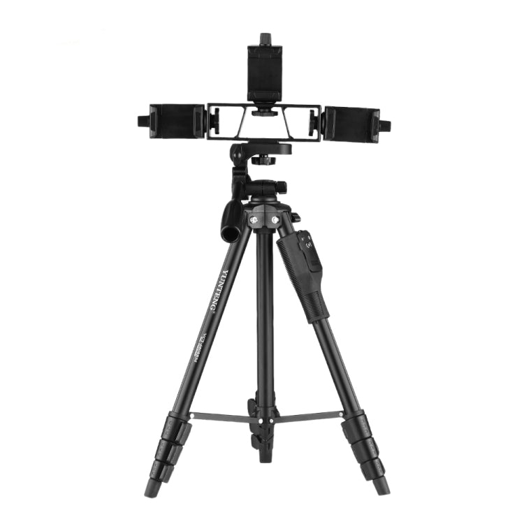 YUNTENG VCT-6808 Multi-Phone Bracket Tripod Mount with Ball Head and Remote Control, VCT-6808