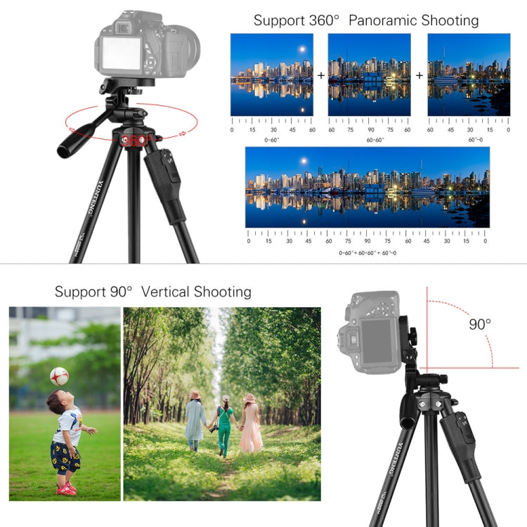 YUNTENG VCT-6808 Multi-Phone Bracket Tripod Mount with Ball Head and Remote Control, VCT-6808