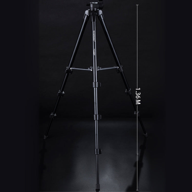 YUNTENG VCT-521 Aluminum Alloy Tripod Mount with Three-Dimensional Tripod Head, VCT-521