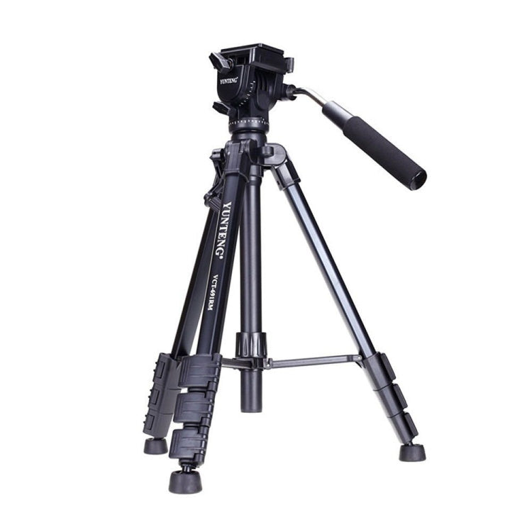 YUNTENG VCT-691 Aluminum Tripod Mount with Fluid Drag Head, VCT-691