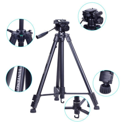 YUNTENG VCT-590 Aluminum Tripod Mount with Fluid Drag Head, VCT-590
