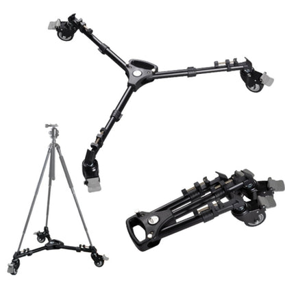 YUNTENG 901 Aluminium Alloy Camera Tripod Foot Wheel Tripod Pulley Base, Load 30KG, 901
