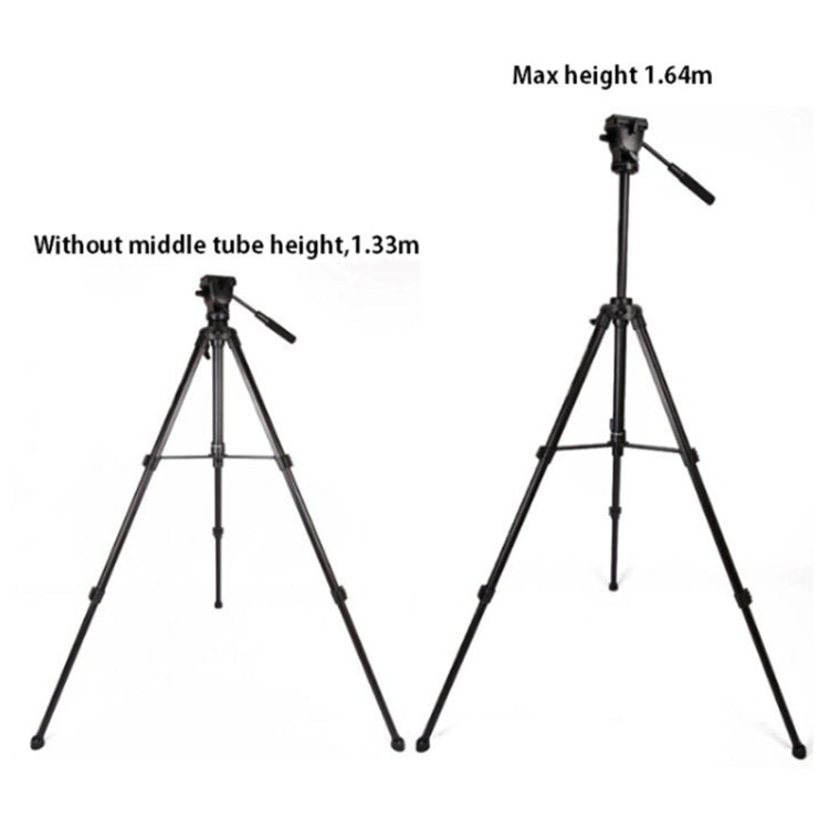 YUNTENG VCT-998 Aluminum Tripod Mount with Fluid Drag Head, VCT-998