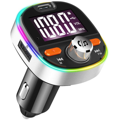 BC53 Wireless Car MP3 Player 5.0 FM Transmitter Colored Ambient Lights Hands-free Car Charger, BC53