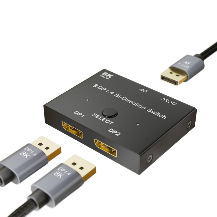 8K DP 1.4 Bi-Direction Switch, 8K Switcher(Black)