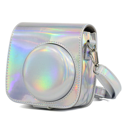 Aurora Oil Paint Full Body Camera PU Leather Case Bag with Strap for FUJIFILM instax mini 9 / mini 8+ / mini 8