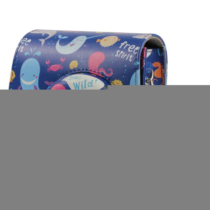 Ocean World Pattern Full Body Camera PU Leather Case Bag with Strap for FUJIFILM instax mini 9 / mini 8+ / mini 8, Ocean World Pattern