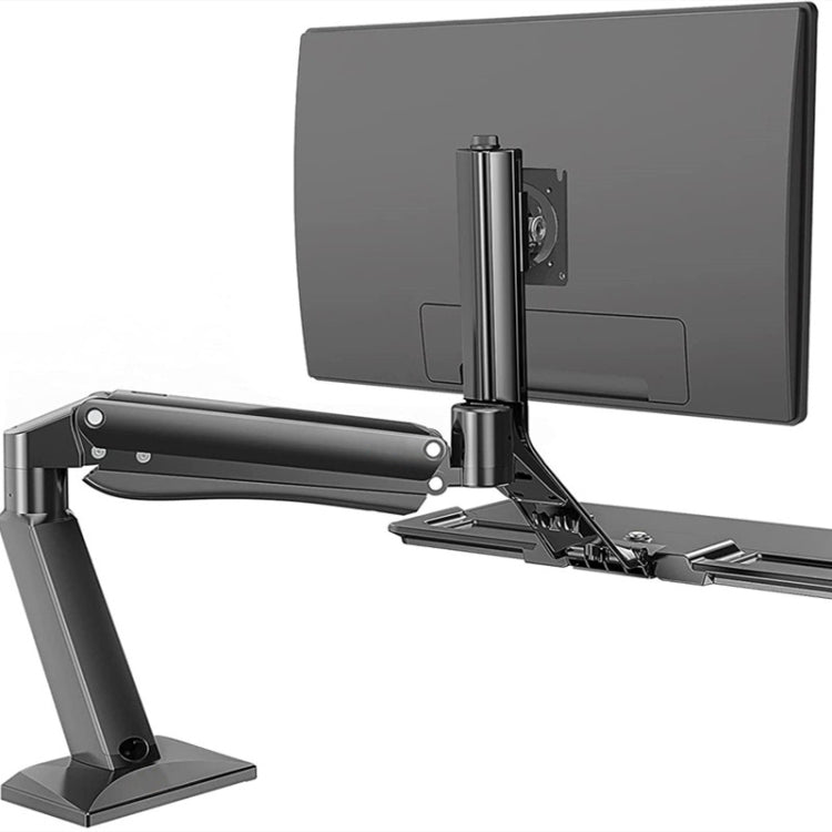 NORTH BAYOU NB40 Ergonomic Height Adjust Computer Stand Workstation 22-32 Inch Monitor Mount Bracket with Keyboard Plate Desk Stand, NB40