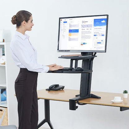 NORTH BAYOU NB L80 Dual Tray Stand Desk Table Clamp LCD Monitor Mount for 17-32 inch, L80