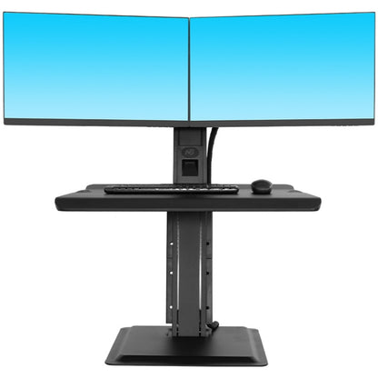 NORTH BAYOU NB L100 Sit-Stand Workstation Desk Table Clamp Dual LCD Monitor Mount For 22-27 inch, L100