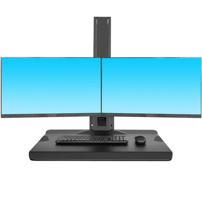 NORTH BAYOU NB L100 Sit-Stand Workstation Desk Table Clamp Dual LCD Monitor Mount For 22-27 inch, L100