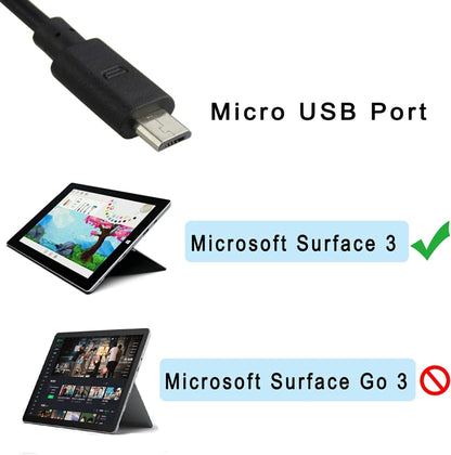13W 5.2V 2.5A Android Port Power Adapter For Microsoft Surface3 1624 1645, UK Plug, UK Plug, EU Plug, US Plug, AU Plug