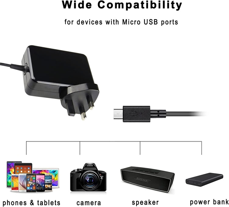 13W 5.2V 2.5A Android Port Power Adapter For Microsoft Surface3 1624 1645, UK Plug, UK Plug, EU Plug, US Plug, AU Plug