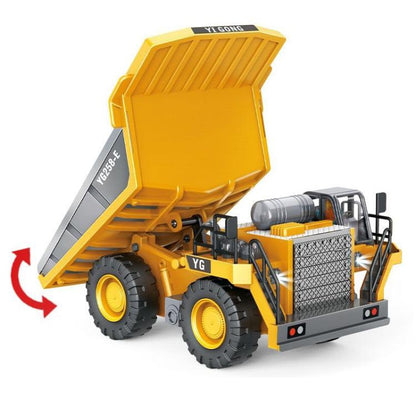 MoFun 1048 2.4G remote control nine-channel cargo construction vehicle 1:24 multi-function mining truck dumper, 1048