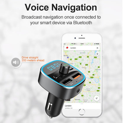 T25S Car MP3 Player Multi-function BT5.0 Dual USB Chargers, T25S