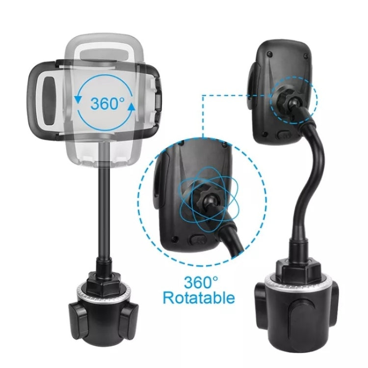 A64+X905 Universal 360 Degree Car Phone Mount Adjustable Gooseneck Cup Holder Stand, A64+X905