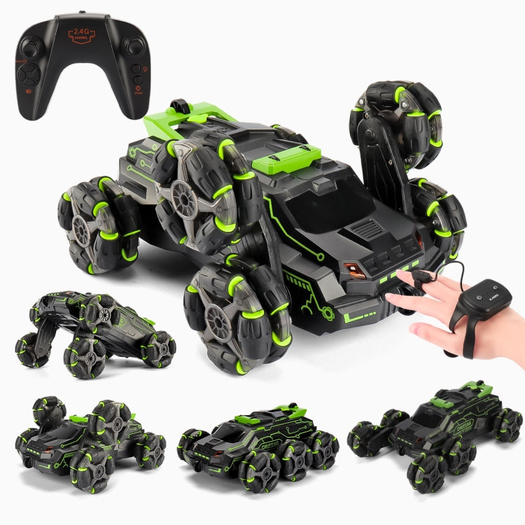 MoFun JC03 2.4G remote control six-wheel stunt car 360 degree swing arm without dead angle drift spray remote control car Dual control, MoFun JC03 (Orange)