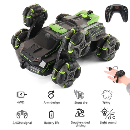 MoFun JC03 2.4G remote control six-wheel stunt car 360 degree swing arm without dead angle drift spray remote control car Dual control, MoFun JC03 (Orange)