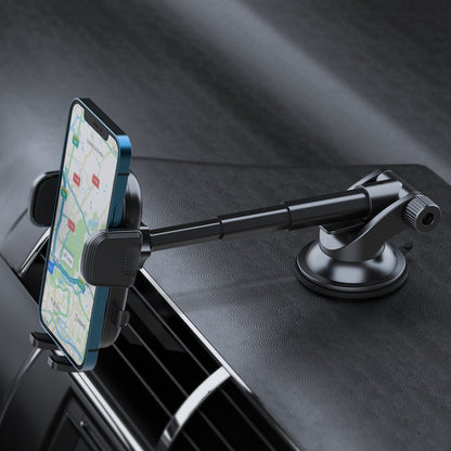A190+X903 Car Windscreen Dashboard Sucker Mount 3-Phase Telescopic Long Arm Phone Holder, A190+X903