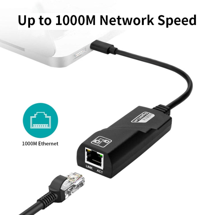JSM 1000 Mbps USB-C / Type-C to RJ45 Ethernet Adapter Network Cable, JSM 1000 Mbps USB 3.1