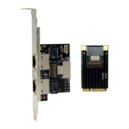 ST7242 Mini PCIE Dual RJ45 Gigabit Ethernet Networking Interface card NHI350AM2, Dual RJ45