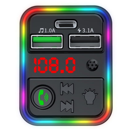 F18 FM Blue tooth Wireless Car Charger Dual USB Car MP3 Player, F18
