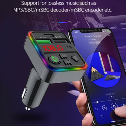 F18 FM Blue tooth Wireless Car Charger Dual USB Car MP3 Player, F18