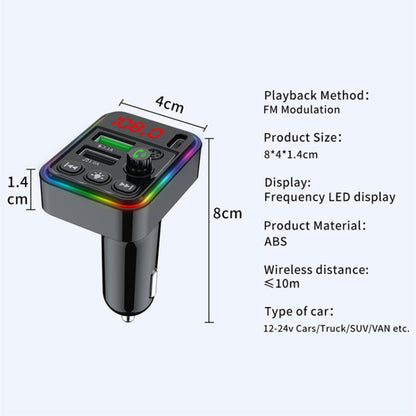F19 Fast Charging Dual USB Blue Tooth Transmisor  Car Mp3 Player, F19