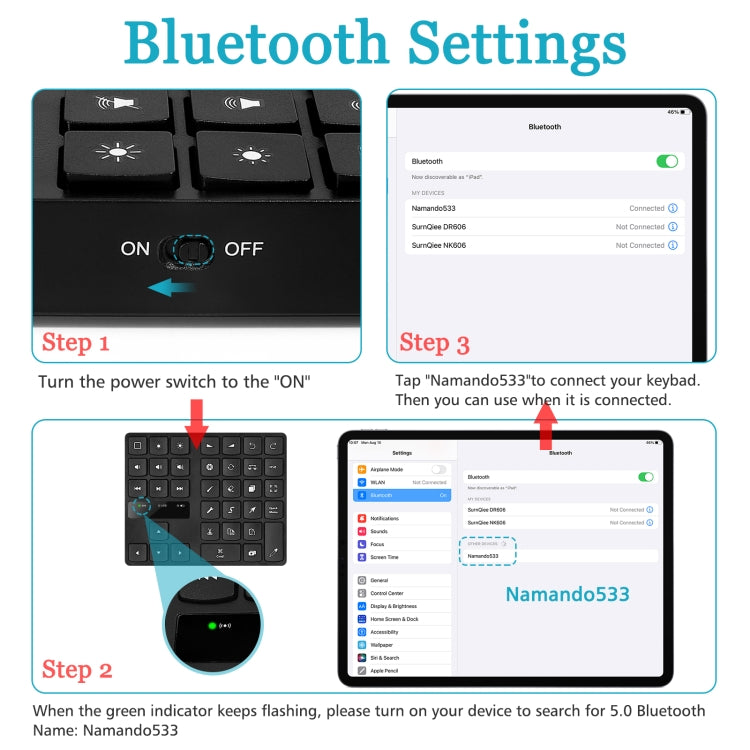 MC-533 Bluetooth 5.0 Painting Keyboard 35 keys Keypad Wireless Digital keyboard, MC-533
