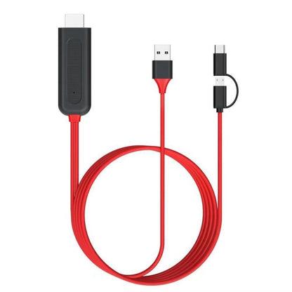 2-in-1 USB C Micro USB, Android Weton MHL to TV HDMI Adapter 1080P HD HDTV Mirroring & Charging Cable, to TV Projector Monitor