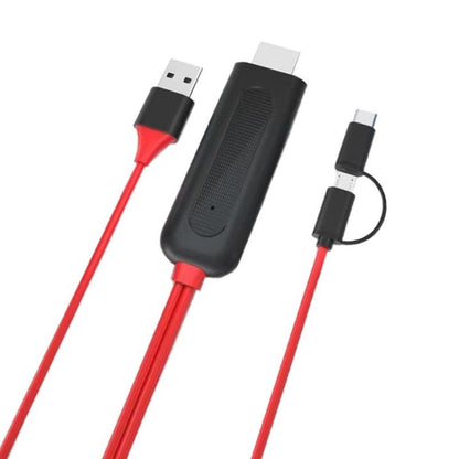 2-in-1 USB C Micro USB, Android Weton MHL to TV HDMI Adapter 1080P HD HDTV Mirroring & Charging Cable, to TV Projector Monitor