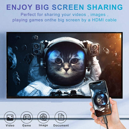 2-in-1 USB C Micro USB, Android Weton MHL to TV HDMI Adapter 1080P HD HDTV Mirroring & Charging Cable, to TV Projector Monitor