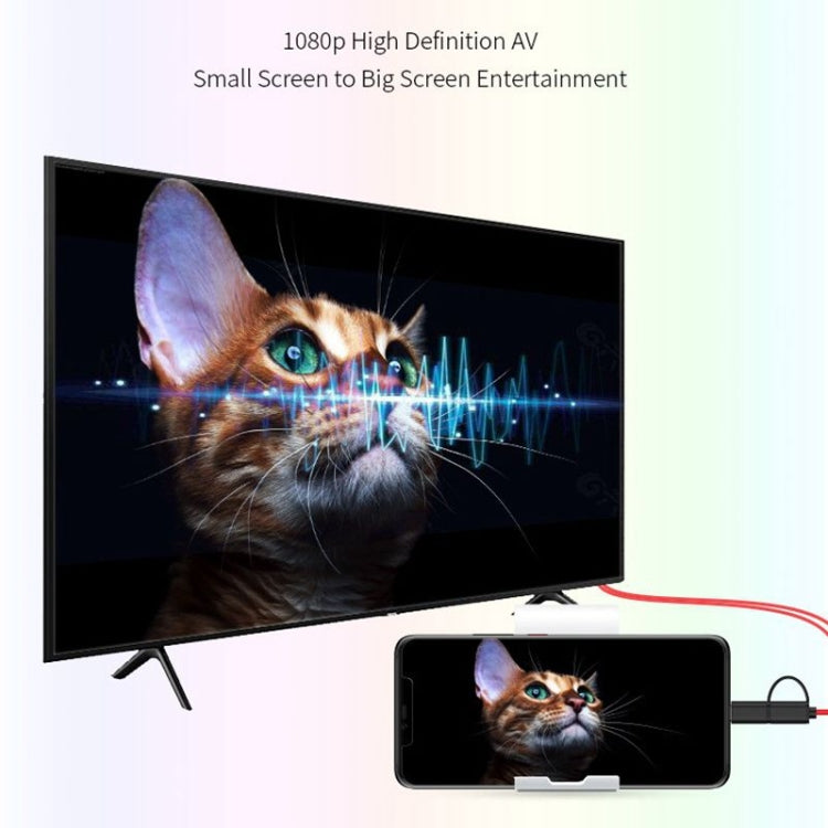 2-in-1 USB C Micro USB, Android Weton MHL to TV HDMI Adapter 1080P HD HDTV Mirroring & Charging Cable, to TV Projector Monitor