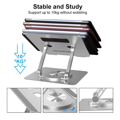 D088 Portable Aluminum 360 Degree Rotating Height Flexible Adjustable Notebook Laptop Stand, D088