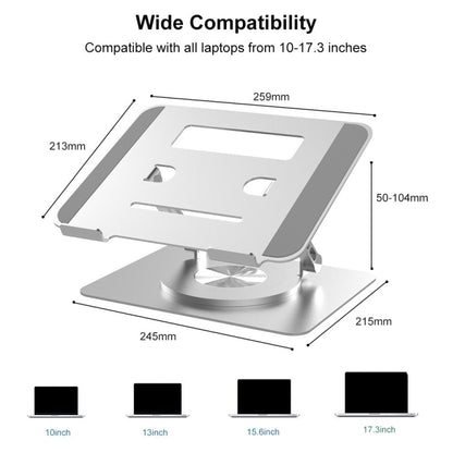 D088 Portable Aluminum 360 Degree Rotating Height Flexible Adjustable Notebook Laptop Stand, D088