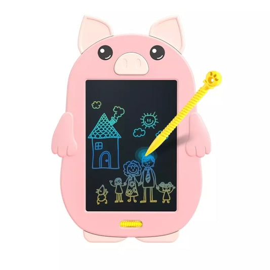 HYD-8511 Cartoon KIds LCD ABS Graffiti Drawing Colorful Hands Writing Board, Pig