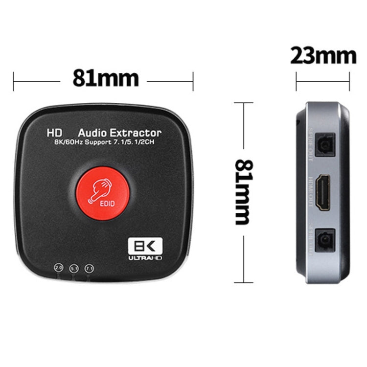 AYSA-11V21 8K/60Hz YbCr420 HDR10 Output 7.1 HDMI8K Audio Separator 2.1 Audio separator, HDMI8K Audio Separator
