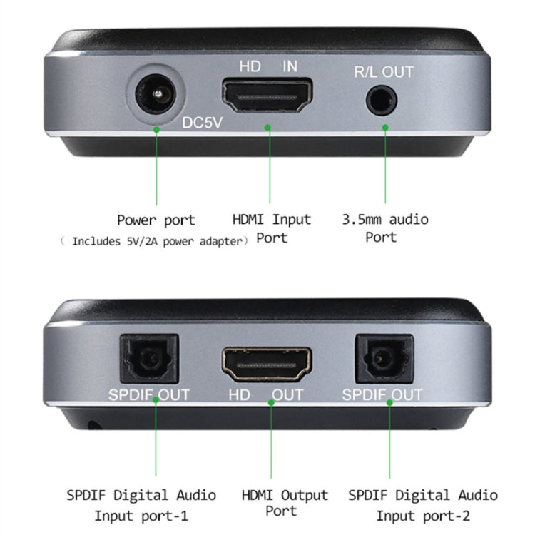 AYSA-11V21 8K/60Hz YbCr420 HDR10 Output 7.1 HDMI8K Audio Separator 2.1 Audio separator, HDMI8K Audio Separator