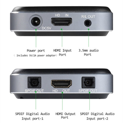 AYSA-11V21 8K/60Hz YbCr420 HDR10 Output 7.1 HDMI8K Audio Separator 2.1 Audio separator, HDMI8K Audio Separator