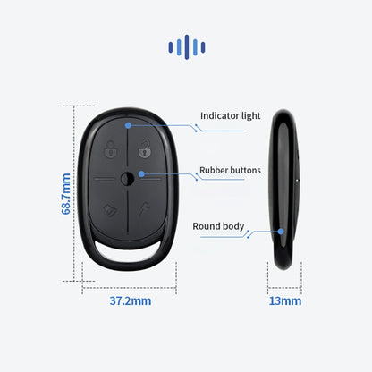 433MHZ 4 Button RF Wireless Remote Control For Light / Door / Alarm System