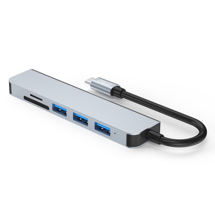 ENKAY Hat-Prince 6 in 1 Type-C to 4K HDMI Docking Station Adapter USB-C Hub SD/TF Card Reader, 6 in 1 Type-C to 4K HDMI