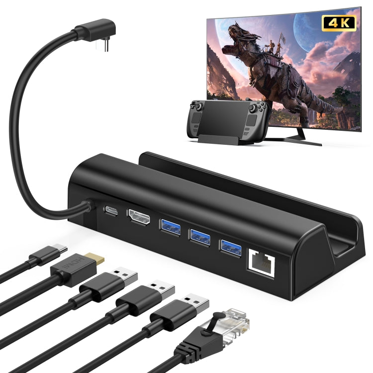 For Steam Deck Expansion Dock Charging Dock Charging Dock HDMI Gigabit Network Port Converter, For Steam Deck
